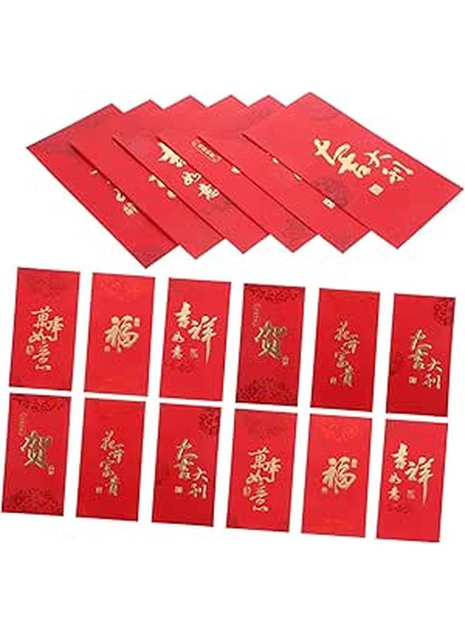 6pcs Chinese Red Envelopes Adorable Dragon Pattern Sturdy For Festivals Weddings Celebrations - Image 1