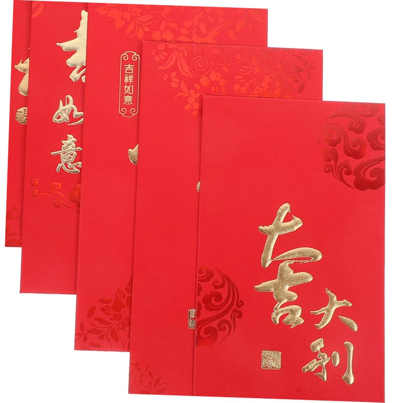 6pcs Chinese Red Envelopes Adorable Dragon Pattern Sturdy For Festivals Weddings Celebrations - Image 4