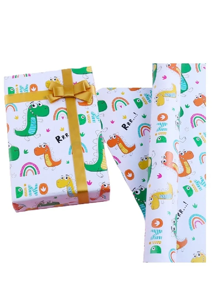 Playpro Set of 6pcs 50 x 70cm Dinosaur Wrapping Paper for Birthdays