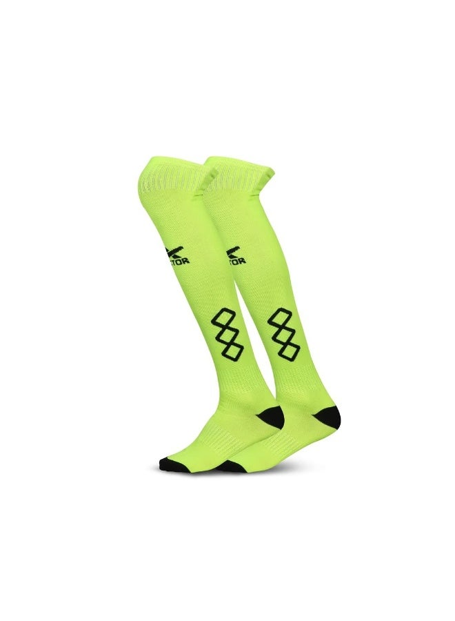 Vector X Cyrus Football Stockings for Men & Women, Football Socks - Junior, Neon