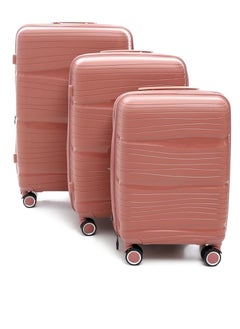 Generic Crosland Unbreakable Trolley Luggage Set with TSA Lock, Expandable Double Zipper and 4 Silent Spinner Wheels, 3 Piece Set  - Image 1