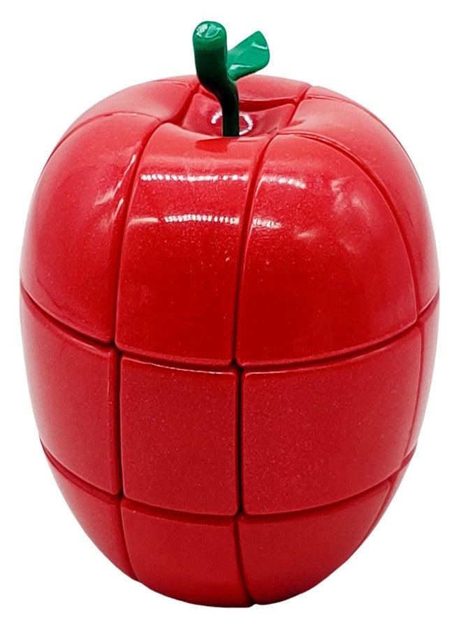 Kiditos YJ Apple Fruit Shaped Cube 3x3 Puzzle Realistic Fruit Magic Speed Cube Puzzle, Red - Image 1