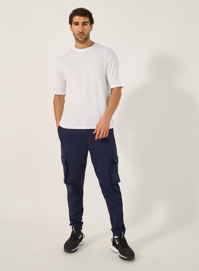 Styli Slogan Print Round Neck Oversized Training T-Shirt  - Image 2