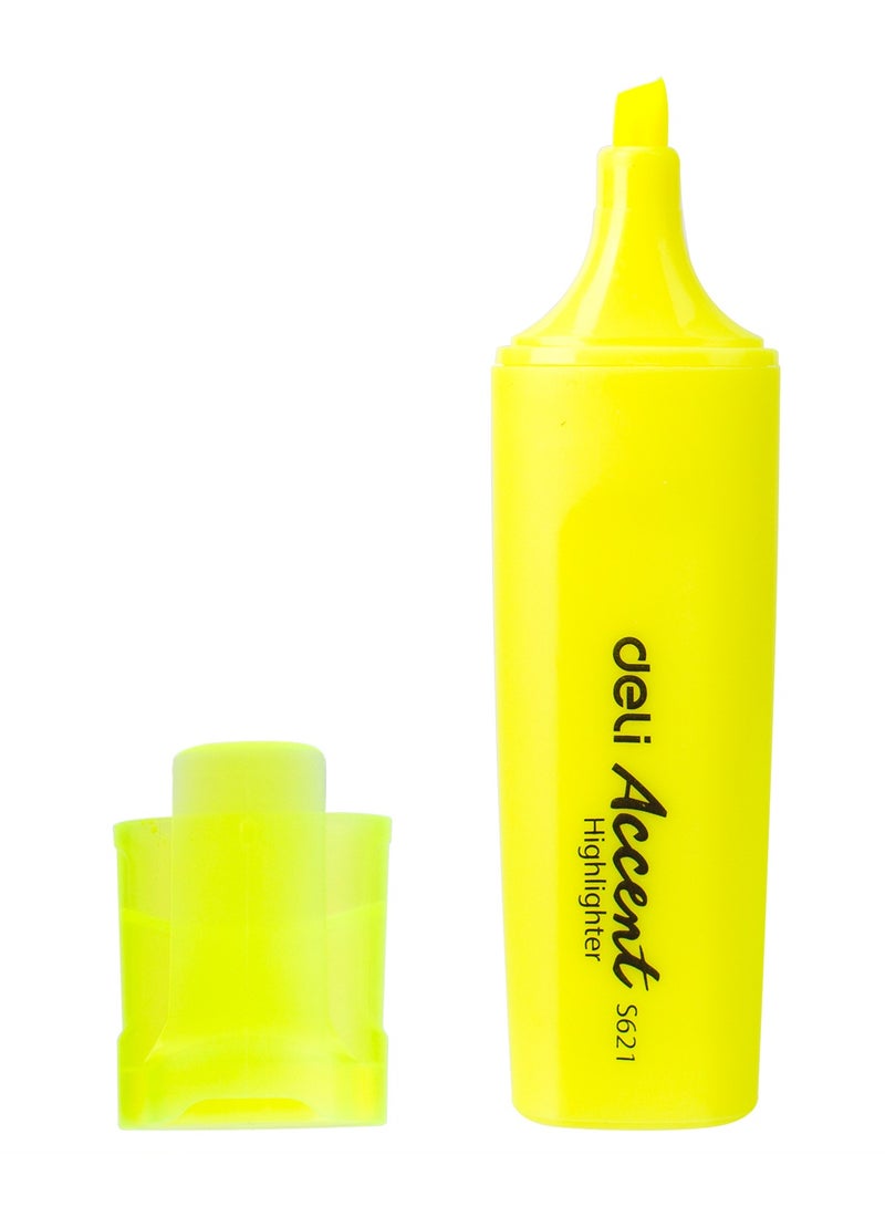 DELI S621 HIGHLIGHTER YELLOW 10:PC - Image 3