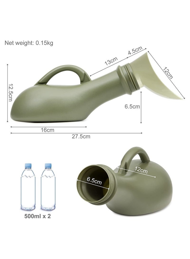 YUJA Urine Bottle Spill Proof Unisex Portable Women Mens Urinals Screw Top Lid Pee Female Funnel Urine Bottles Container Plastic Bed Pan Car Travel Toilet 1000ml Adult Kids Potty Night Wee Pot Toliet for M - Image 2