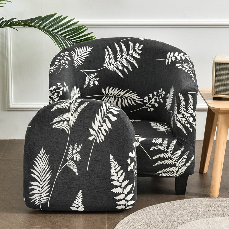 Ai Zun Solid Color Single Club Chair Cover Sofa Cover Full Protection Cover Half Round Bathtub American Style Sofa Cover Cushion - Image 1