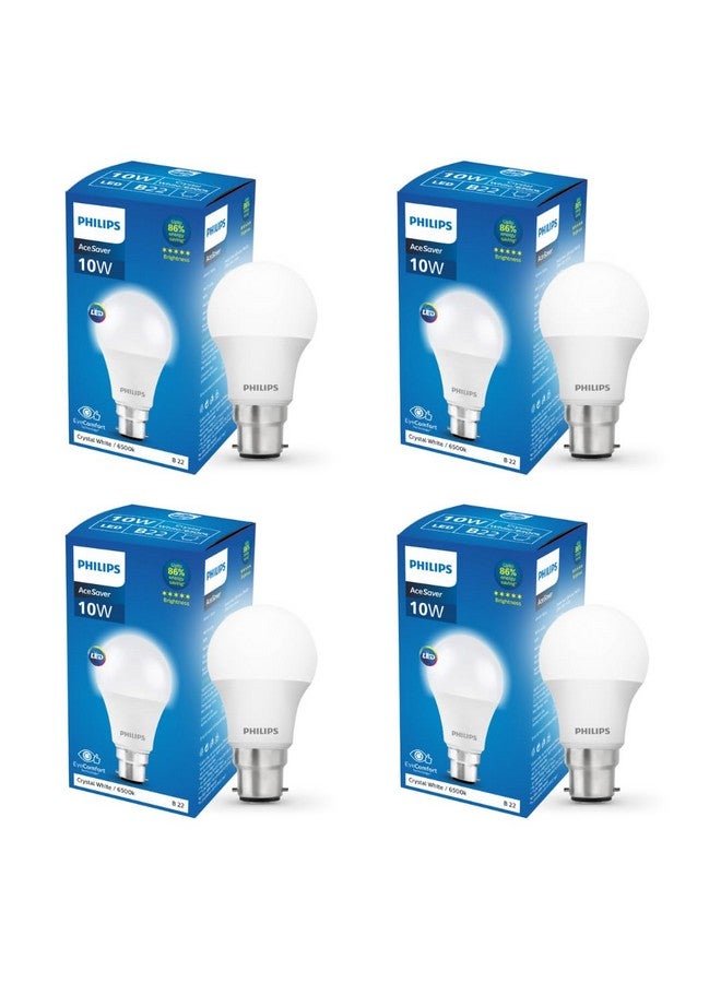 Philips Ace Saver 10W B22 LED Bulb,900lm, Cool Day Light, Pack of 4 - Image 1