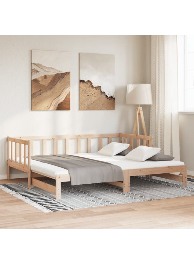 فيداكسل سرير نهاري قابل للسحب خشب صنوبر صلب 2×(90×200) سم 806960 - Image 4