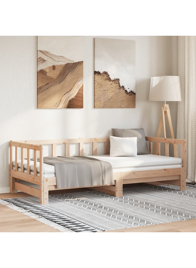 فيداكسل سرير نهاري قابل للسحب خشب صنوبر صلب 2×(90×200) سم 806960 - Image 2