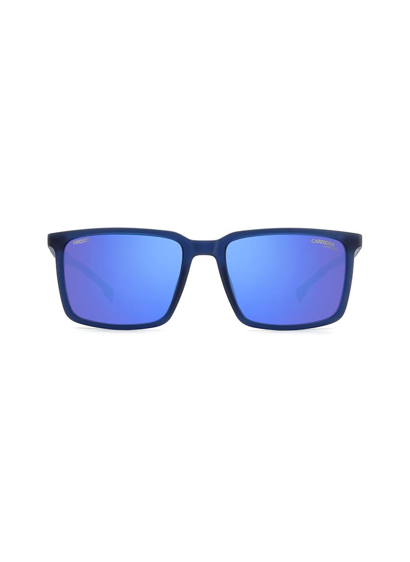 Carrera Men's UV Protection Rectangular Sunglasses - Carduc 023/S Mtt Blue 56 - Lens Size: 56 Mm  - Image 3