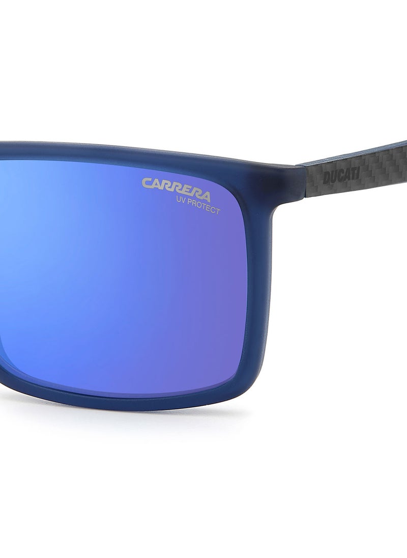 Carrera Men's UV Protection Rectangular Sunglasses - Carduc 023/S Mtt Blue 56 - Lens Size: 56 Mm  - Image 5