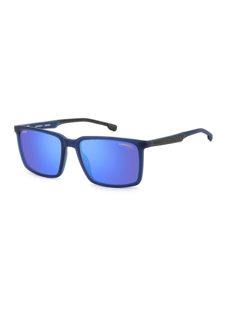 Carrera Men's UV Protection Rectangular Sunglasses - Carduc 023/S Mtt Blue 56 - Lens Size: 56 Mm  - Image 1