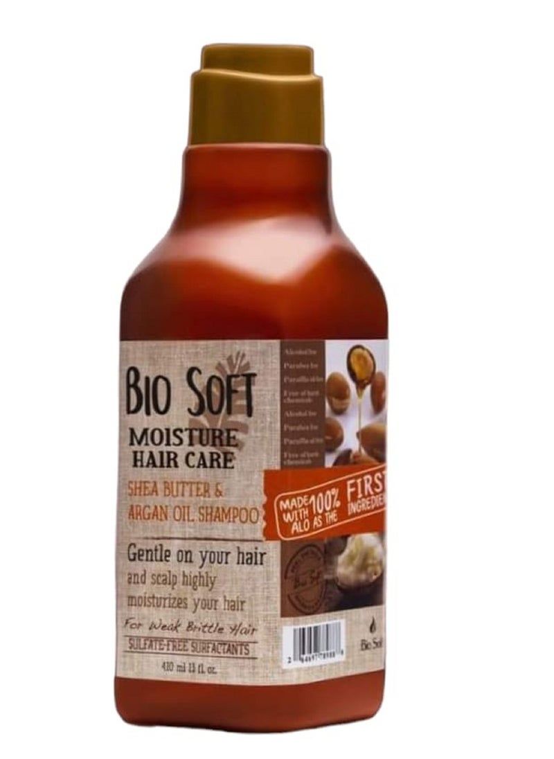 Bio Soft - Bio Soft shampoo and conditioner with shea butter and argan oil for damaged and weak hair, the size of the piece is ml 490 - Image 1