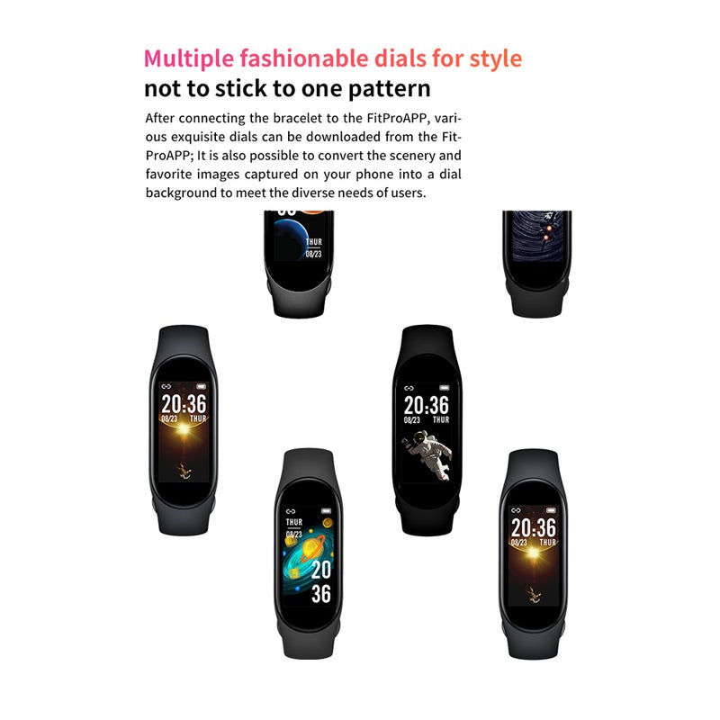 Intelligent Watch Bracelet Fitness Trackers BT5.0 with 1.1 Inch Touchscreen Heart Rate/Bloods Oxygen/Bloods Pressure/Sleep Monitoring IP67 Waterproof Multiple Sport Modes Compatible with Android iOS for Women Men - Image 4