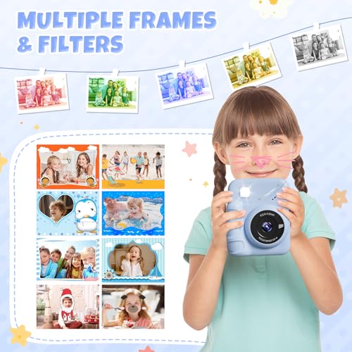 CalineGam Kids Camera Instant Print, 3.0'' Screen 48MP Photo Instant Camera for Kids with 32GB Card, 1080P HD Digital Child Printable Toy, Gift for 3-12 Year Old Girls Boys - Image 5