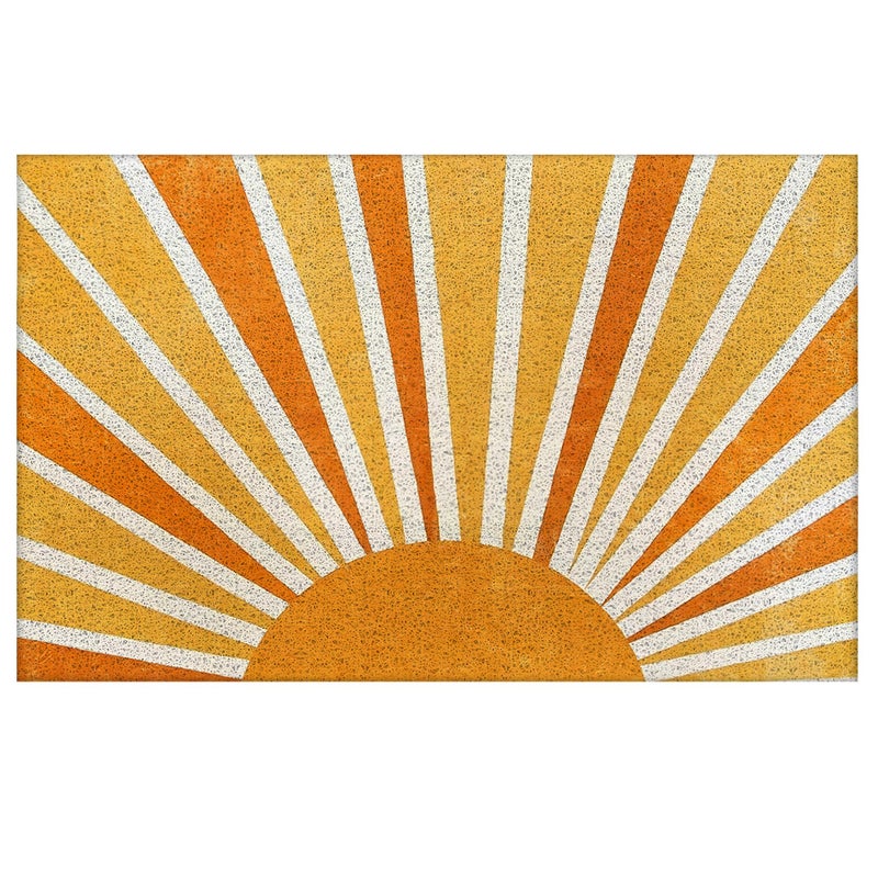 Supwhd Boho Door Mats Doormat Outdoor Indoor Entrance - Retro Sun Front Door Mat, Boho Welcome Mat, Indoor Door Mats for Entryway, 17x30 - Image 1