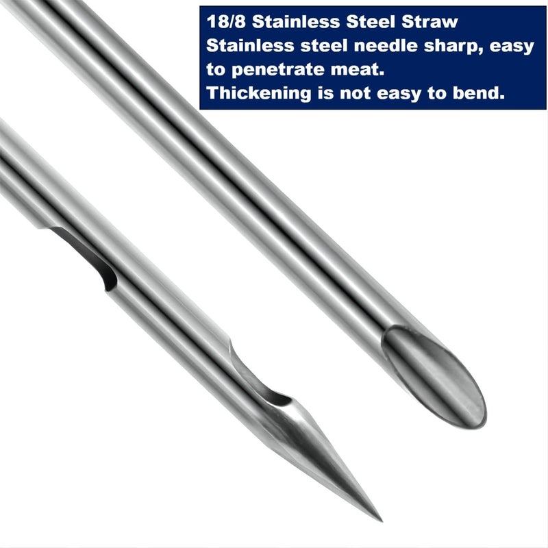 Smithcraft Turkey Baster, Stainless Steel Turkey Baster, Baster Syringe Meat Injector Baster Set with 2 Needles&2 Cleaning Basting Brush, Baster for Flavor Meat Poultry, Beef&Chicken Cooking Black - Image 5