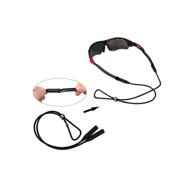 Sunshades Bhavya Optic Spectacle Rope Band Long Silicone Band Retainer Eyeglasses Strap Holder Waterproof Glasses Retainer, Sports Sunglasses Silicone Holder Chain for Men Women and Kids (Black, 1) - Image 4