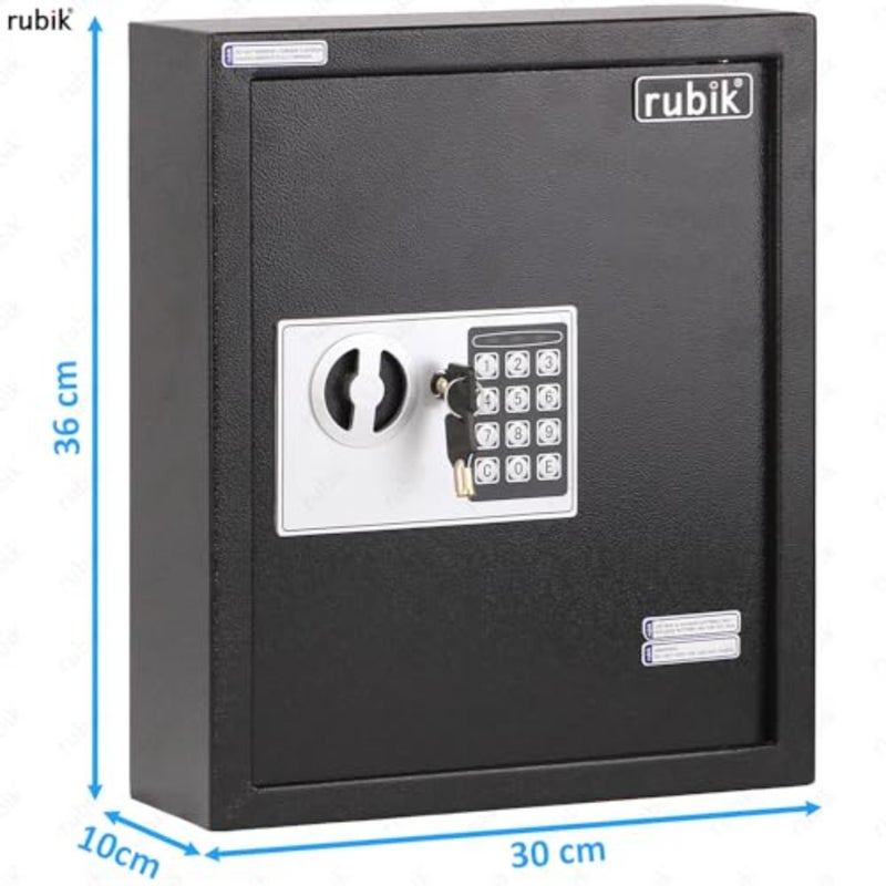 40Keys Metal Storage Safe Box Cabinet with Key and Digital Pin Code Lock, Wall Mounted For Hotels Realestate Warehouse Schools Universities Business Black, 40 Keys Capacity - Image 5