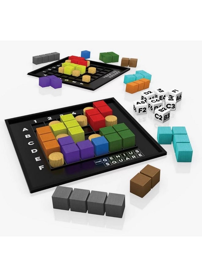 The happy puzzle company - The Genius Square Game Of The Year Award Winner! 60000+ Solutions Stem Puzzle Game! Roll The Dice & Race Your Opponent To Fill The Grid By Using Different Shapes! Promotes Problem Solving Training - Image 1