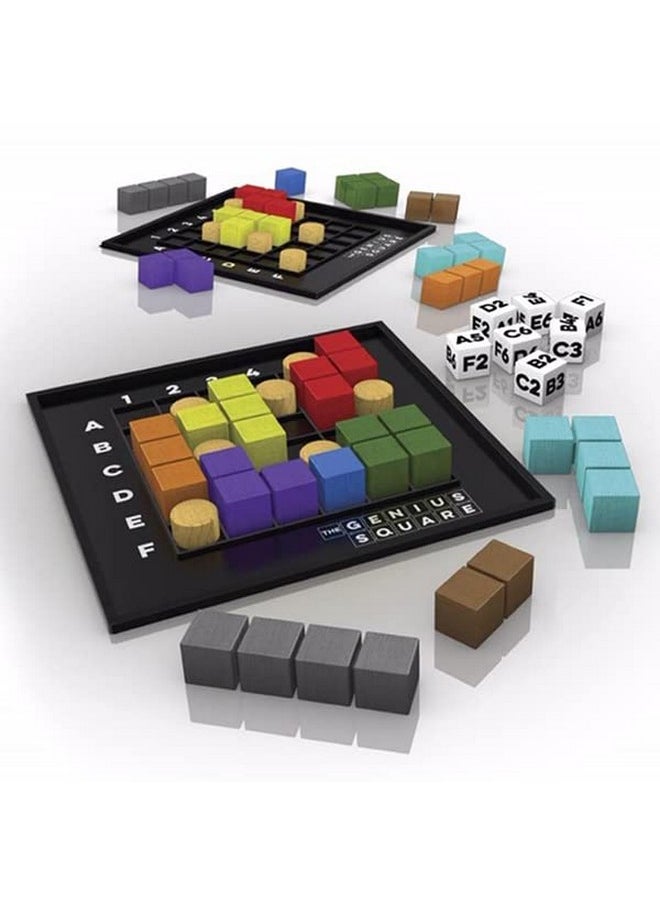 The happy puzzle company - The Genius Square Game Of The Year Award Winner! 60000+ Solutions Stem Puzzle Game! Roll The Dice & Race Your Opponent To Fill The Grid By Using Different Shapes! Promotes Problem Solving Training - Image 1