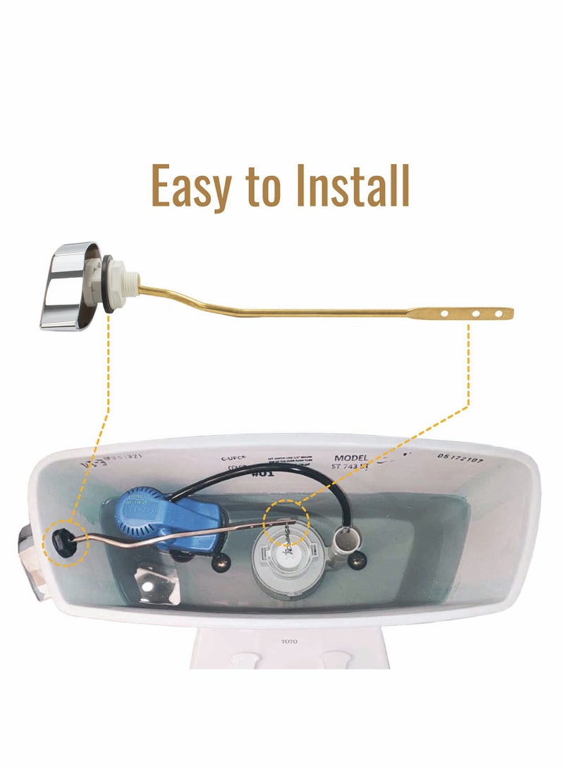 سيوسي استبدال رافعة خزان المرحاض لـ TOTO THU068#CP St743S، St454E، رافعة خزان المرحاض الجانبية بالكروم المصقول - Image 4
