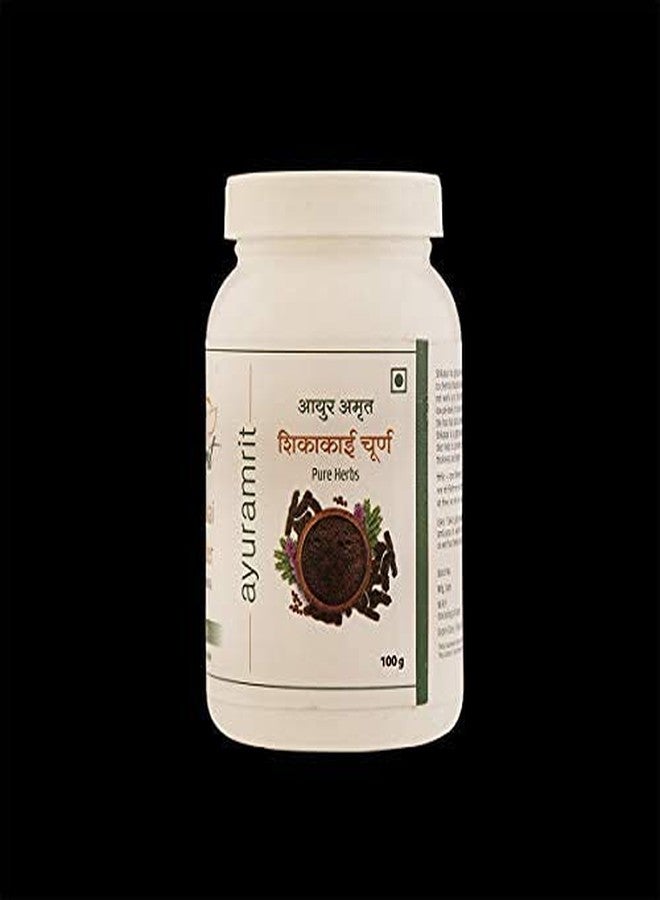 Ayur Amrit مسحوق أعشاب شيكاكاي أيور أمريت النقية - 300 غرام (عبوة من 3 قطع، 100 غرام لكل قطعة) - Image 5