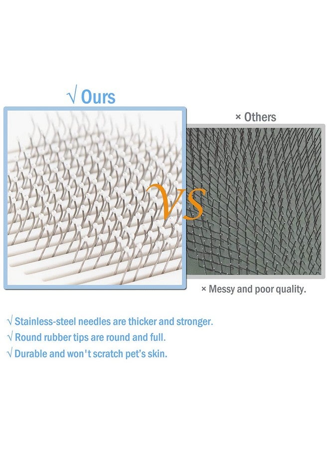 فرشاة تنظيف ذاتية التلميع للعناية بالشعر المتساقط والتدليك، فرشاة القطط تزيل الطبقات السفلية والتشابك، فرشاة شعر الكلاب، فرشاة تدليك الحيوانات الأليفة للشعر القصير والطويل - متعددة الألوان - Image 3