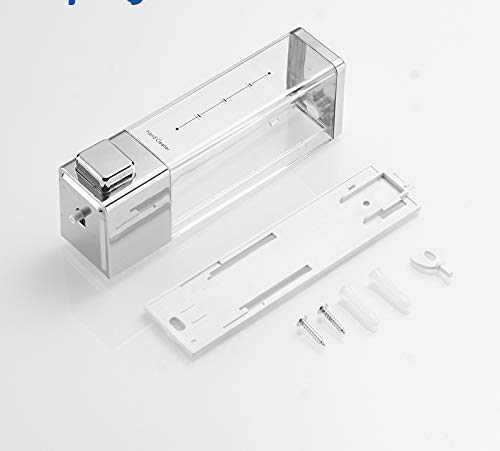 sia SIA VENDORS Dispenser Multi Purpose ABS Wall Mounted Plastic Soap Dispenser/Shampoo Conditioner Lotion Gel Dispenser for Bathroom/Kitchen/Office etc (2pc_Silver Button) - Image 3