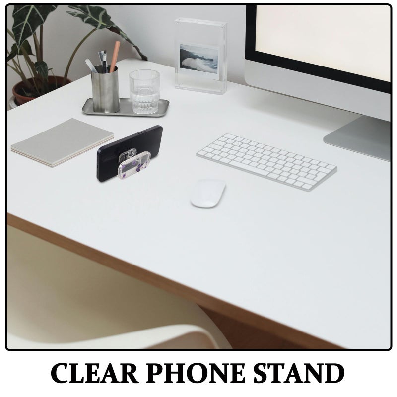 Foldable Phone Stand With Adhesive Back Adjustable Telescopic Design Pink Purple Butterfly - Image 4