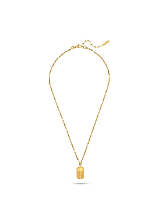 بالم انجلز Marcella Yellow Gold Plated Stainless Steel Pendant Necklace for Women