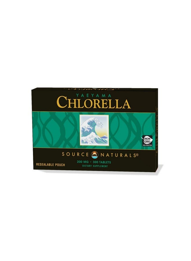 Source Naturals صندوق ياياما كلوريلا من سورس ناتشورالز 200 ملغ غذاء خارق من المياه العذبة، ب12 نباتي-300 قرص - Image 1