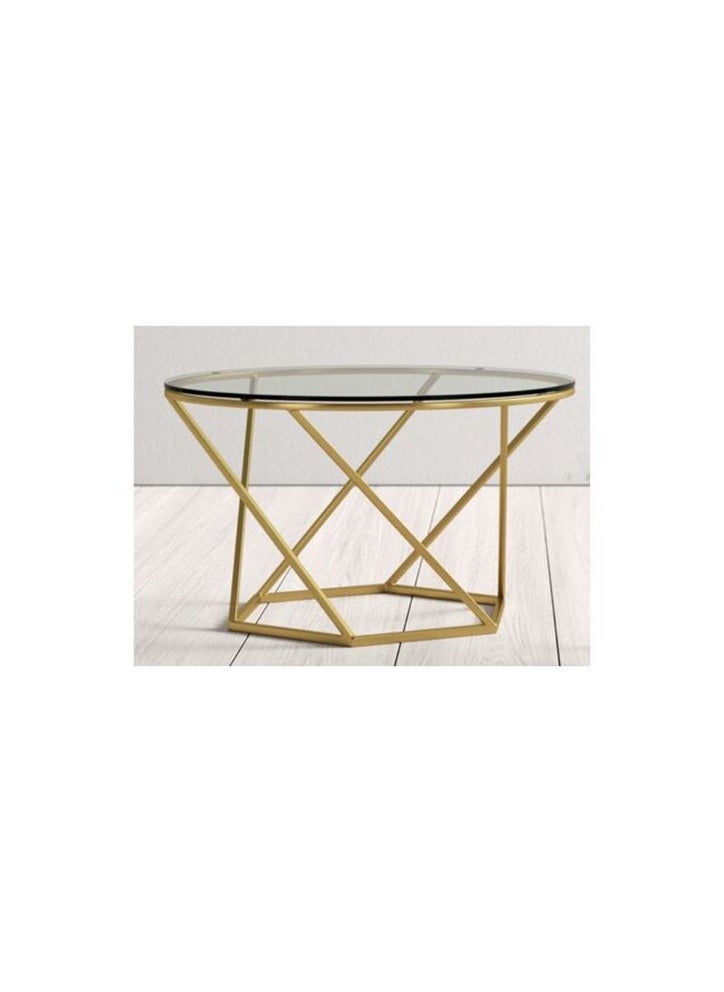 Generic Woplek Gold Metal Round Table  - Image 1