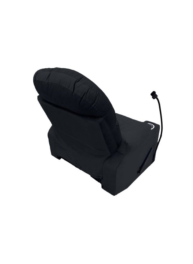 إن - هاوس NZ80 PLUS | كرسي استرخاء منجد بالمخمل - 89×73×110 سم - رمادي غامق - Image 4