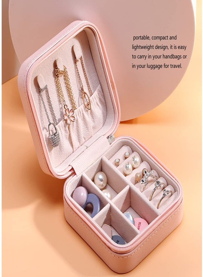 DISHIN Jewellery Organiser Box, Jewellery Box For Women,Portable Travel Jewellery Organiser Pouch, Small Jewellery Box Organiser For jewellery (Faux Leather) - Image 4
