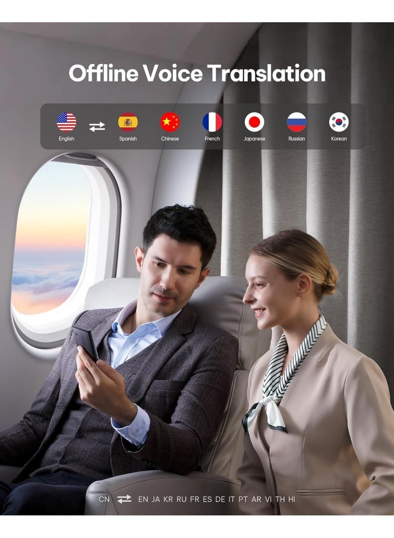 iFLYTEK Translator Device with Two-Way Real-Time Voice Translation in 60+ Languages, Offline & Online Capability, Exportable Records for Travel Business Learning - Image 4