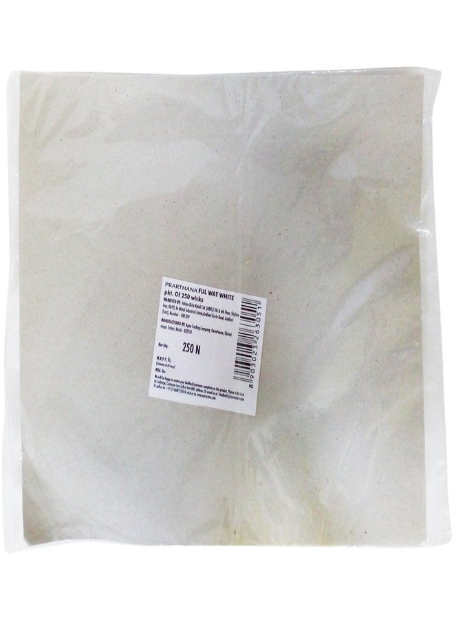 Prarthana Full Wat Wicks, Pack of 250, White
