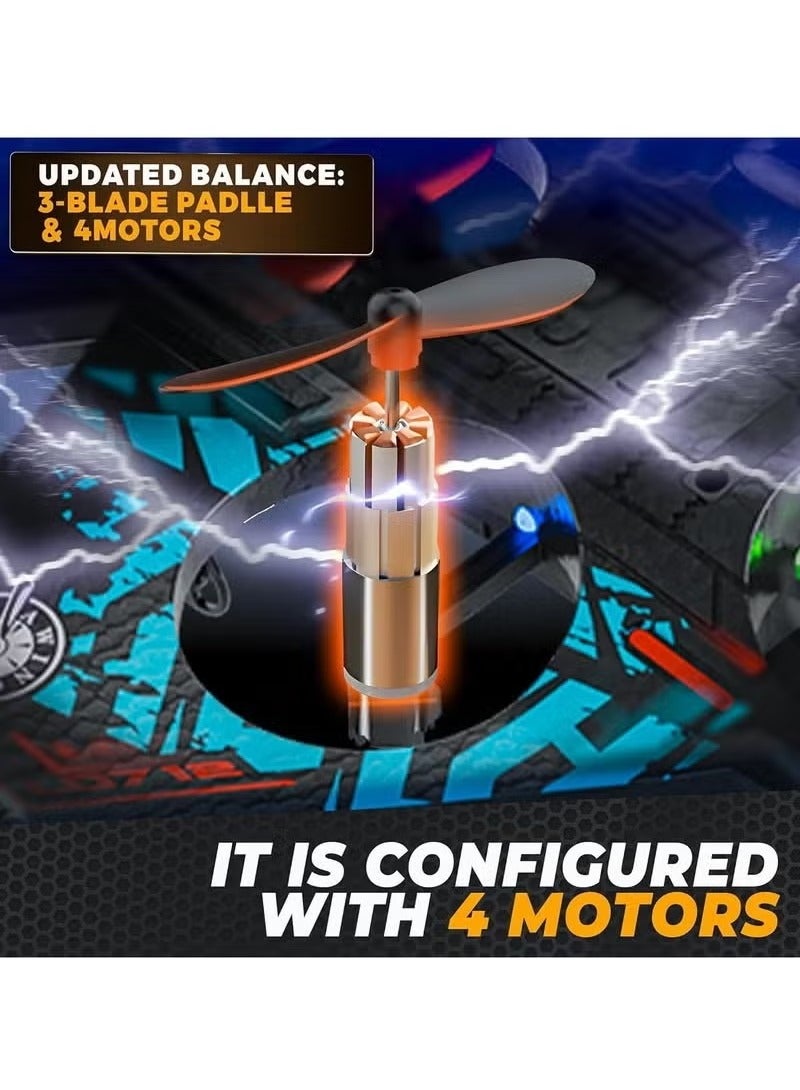 vesus RC Aeroplane L0712 2.4GHz Remote Control Fighter Jet Quadcopter – RTF Electric Airplane Toy with LED Lights, USB Charging, One-Key 3D Flips, 360° Stunts – Durable & Lightweight Aircraft Drone for Beginners, Kids, Adults - Image 4