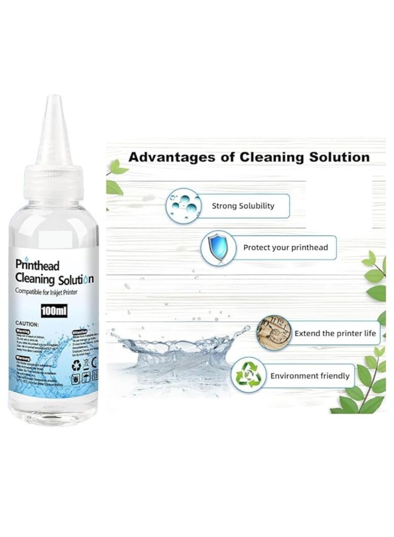 Terabyte 100ml Printhead Cleaning solution for Inkjet Printers Printer Nozzle Cleaning solution Compatible for All Print Head of Printers - Image 2
