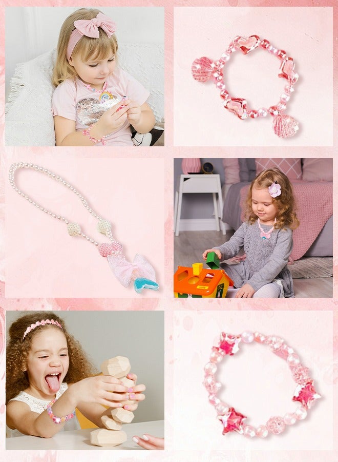 PYEBE DIY Bead Jewelry Making Kit for Kids Girls with Mermaid Rainbow Heart Charms Beads for Bracelets Rings Necklaces - Image 4