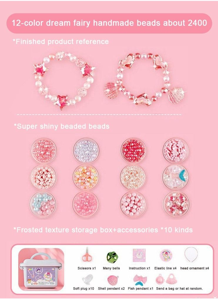 DIY Bead Jewelry Making Kit for Kids Girls with Mermaid Rainbow Heart Charms Beads for Bracelets Rings Necklaces - pzsku/Z452B50A669233F9C758FZ/45/_/1679022957/9a13b787-459d-41ea-aa38-14ea89bd5b5d