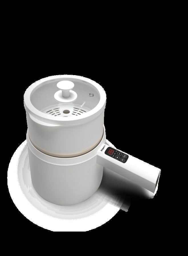 إمبكس مقلاة كهربائية متعددة الوظائف من إيمبكس (مقلاة سحرية WS18)، مقلاة طبخ كهربائية متعددة الأغراض، المزيد من الوجبات، أقل متاعب، التحكم في درجة الحرارة، لون أبيض - Image 2