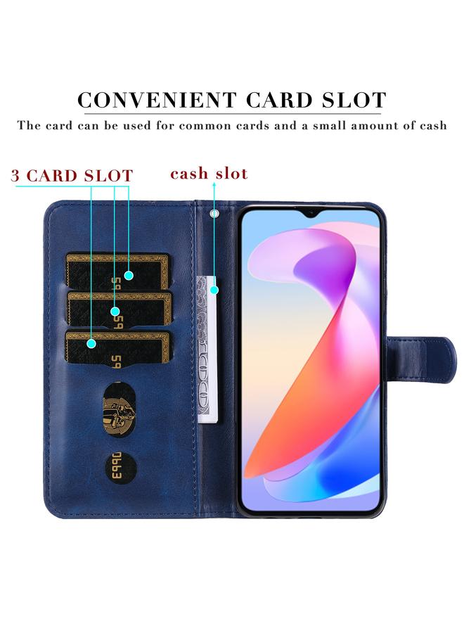 اس-توب جراب هاتف Honor X6a من الجلد بسحاب وملمس جلد العجل - Image 4