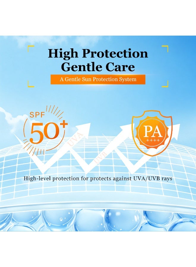 MELAO SPF 50+ PA++++ Hydrating Lightweight Sunscreen, 50ml Daily Sun Protection with Ceramide & Centella, Non-Greasy, No White Cast, Water Resistant Sunscreen for Face & Body - Image 4