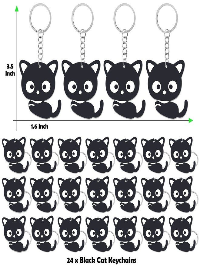 CiciBear 24 Pack Kitty Keychains Party Decoration for Guests, Kitty Themed Party, Baby Shower, School Party, Kids Birthday - Image 2