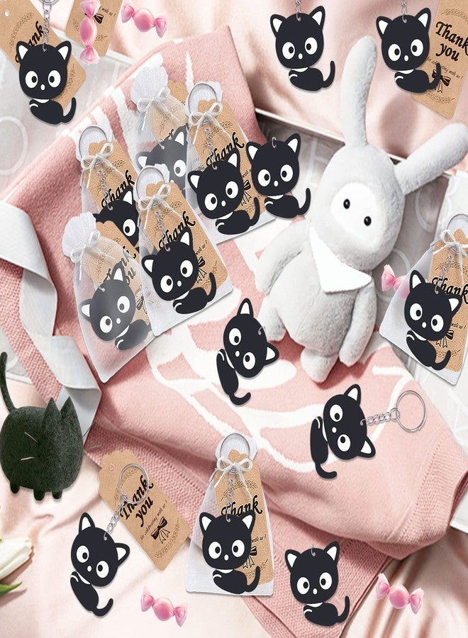 CiciBear 24 Pack Kitty Keychains Party Decoration for Guests, Kitty Themed Party, Baby Shower, School Party, Kids Birthday - Image 4