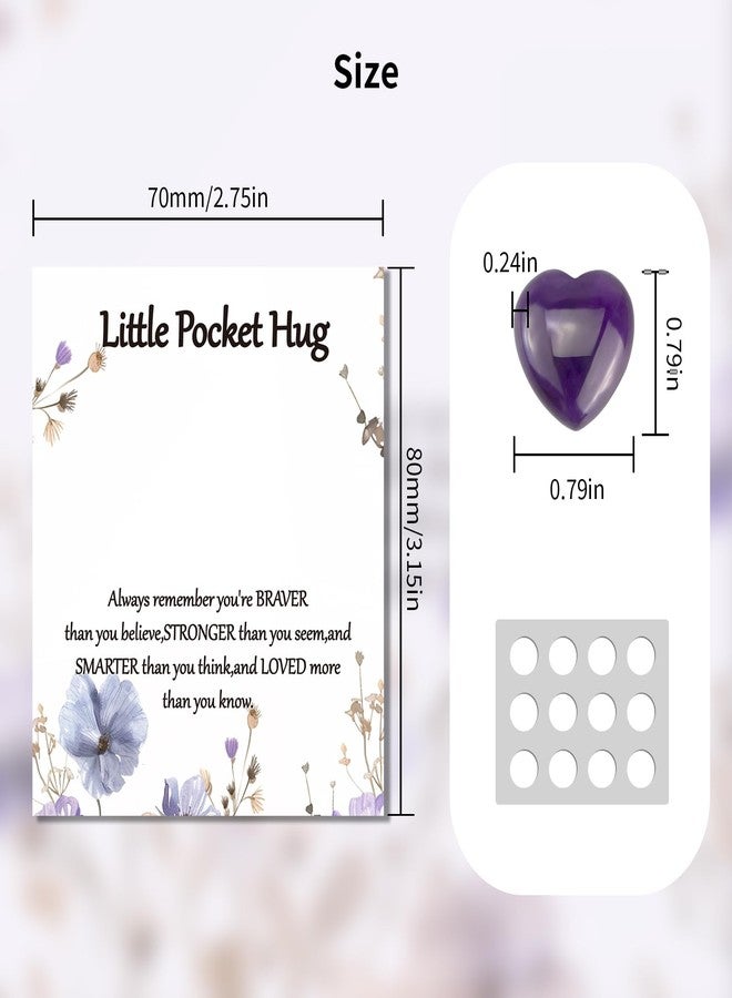 Clearain 40 Sets Bulk Little Heart Rocks Stones Pocket Hug Token Gift Card for Friends Funeral Favors Encouragement Gifts for Women Adults Party Favors - Image 4