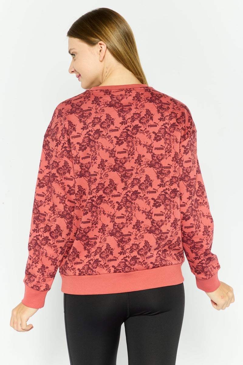 PUMA Women Sportswear Fit Floral Print Outdoor Sweatshirt, Multicolor - Image 3