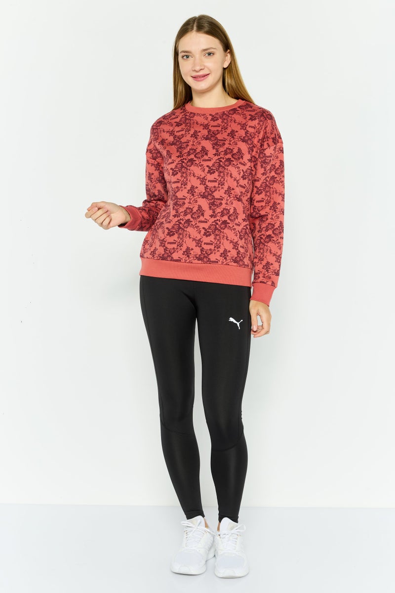 PUMA Women Sportswear Fit Floral Print Outdoor Sweatshirt, Multicolor - Image 2