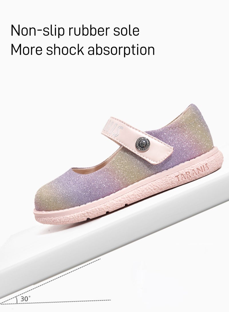تارانيس أحذية أطفال تارانيس للبنات، أحذية جلدية لامعة وملونة بتصميم أميرة - Image 4